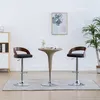 Image de vidaXL Tabourets de bar lot de 2 gris foncé tissu et bois courbé283146