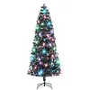 Image de vidaXL Arbre de Noël pré-éclairé avec support 240 cm fibre optique284299