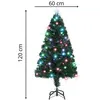 Image de vidaXL Arbre de Noël artificiel et support/LED 150 cm Fibre optique