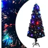 Image de vidaXL Arbre de Noël pré-éclairé avec support 240 cm fibre optique284304