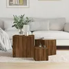 Image de vidaXL Table de chevet Gris et blanc 38x28x45 cm Bois de Paulownia