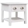 Image de vidaXL Table d'appoint Blanc 40x40x40 cm Bois de Paulownia284068