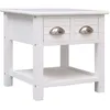 Image de vidaXL Table D'appoint Blanc 40x40x40 Cm Bois De Paulownia