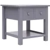 Image de Table D'appoint Gris 40x40x40 Cm Bois De Paulownia
