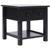 Image de vidaXL Table d'appoint Noir 40x40x40 cm Bois de Paulownia