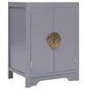 Image de vidaXL Table de chevet Gris 38x28x52 cm Bois de Paulownia284072