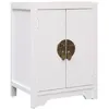 Image de vidaXL Table de chevet Blanc 38 x 28 x 52 cm Bois de Paulownia284073