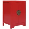 Image de vidaXL Table de chevet Rouge 38 x 28 x 52 cm Bois de Paulownia