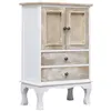 Image de vidaXL Armoire à tiroirs Blanc 50 x 30 x 80 cm Bois