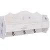 Image de vidaXL Porte-manteau mural Blanc 50x10x23 cm Bois