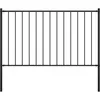 Image de vidaXL Vidaxl Panneau Clôture Et Poteaux Acier Enduit Poudre 1,7x1,25 M Noir