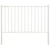 Image de vidaXL Panneau de clôture poteau Acier enduit poudre 1,7x1,25 m Blanc145217