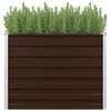 Image de vidaXL Jardinière surélevée Marron 100x100x77 cm Acier galvanisé45712