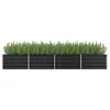 Image de vidaXL Lit surélevé de jardin Anthracite 320x80x45 cm Acier galvanisé