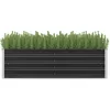 Image de vidaXL Jardinière Élevée Pour Jardin Avec Fond Ouvert Acier Galvanisé 160x40x45 Cm Anthracite