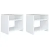 Image de vidaXL Tables de chevet 2 pcs Blanc 40x30x40 cm Bois d'ingénierie800010