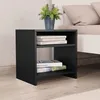 Image de 2 Pcs Tables De Chevet Noir 40 X 30 X 40 Cm AgglomÃ©rÃ©