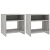Image de vidaXL Tables de chevet 2 pcs Gris béton 40x30x40 cm Bois d'ingénierie800018