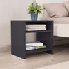 Image de vidaXL Table de chevet gris brillant 40x30x40 cm bois d'ingénierie
