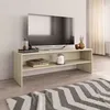 Image de Meuble Tv 1 Étagère 120 X 40 X 40 Cm Chêne Sonoma Bois Contreplaqué