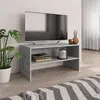 Image de vidaXL Meuble TV Gris béton 80x40x40 cm Bois d'ingénierie