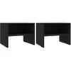 Image de vidaXL Tables de chevet 2 pcs Noir 40x30x30 cm Bois d'ingénierie800066