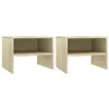 Image de vidaXL Tables de chevet 2 pcs Chêne sonoma 40x30x30 cm Bois ingénierie800070