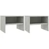 Image de vidaXL Tables de chevet 2 pcs Gris béton 40x30x30 cm Bois ingénierie800072
