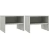 Image de vidaXL Vidaxl 2 Pcs Tables De Chevet Gris Béton 40 X 30 X 30 Cm Aggloméré