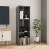 Image de vidaXL Bibliothèque/Meuble TV Gris brillant Bois d’ingénierie800143