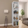 Image de vidaXL Bibliothèque/Meuble TV Blanc 36x30x143 cm Bois d'ingénierie800144
