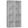 Image de vidaXL Bibliothèque/Buffet Gris Cement 66 X 30 X 130 Cm Aggloméré