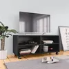 Image de vidaXL Meuble TV avec roulettes Noir 90x35x35 cm Bois d'ingénierie800181