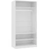 Image de vidaXL Armoire Avec Design Anti-Retournement & Étagères Blanche 100x50x200 Cm Bois Composé