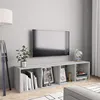 Image de vidaXL Bibliothèque/Meuble TV Gris béton 143x30x36 cm800265