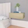 Image de vidaXL Tables de chevet flottantes 2 pcs Chêne sonoma Bois ingénierie800313