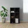 Image de vidaXL Bibliothèque/Buffet noir 66x30x98 cm bois d'ingénierie800343