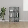 Image de vidaXL Bibliothèque/Buffet gris béton 66x30x98 cm bois d'ingénierie800346