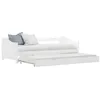 Image de vidaXL Cadre de lit extensible sans matelas blanc bois de pin 90x200cm