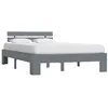 Image de vidaXL Cadre de lit sans matelas gris bois massif de pin 140x200 cm283169