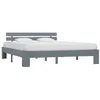 Image de vidaXL Cadre de lit sans matelas gris bois massif de pin 180x200 cm283171