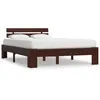 Image de vidaXL Cadre de lit sans matelas marron foncé pin massif 140x200 cm