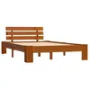 Image de Cadre de lit Marron miel Bois de pin massif 140 x 200 cm - VidaXL