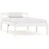 Image de vidaXL Cadre de lit sans matelas blanc bois de pin massif 90x200 cm