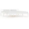 Image de vidaXL Cadre de lit sans matelas blanc bois de pin massif 160x200 cm