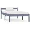 Image de vidaXL Cadre de lit sans matelas gris bois massif de pin 100x200 cm283197