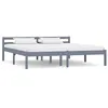 Image de vidaXL Cadre de lit sans matelas gris bois massif de pin 180x200 cm