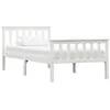 Image de vidaXL Cadre de lit sans matelas blanc bois de pin massif 100x200 cm