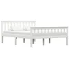 Image de vidaXL Cadre de lit sans matelas blanc bois de pin massif 140x200 cm283217