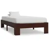 Image de vidaXL Cadre de lit sans matelas marron foncé bois pin massif 90x200cm283298